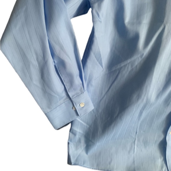 Pre Owned Men’s Kenneth Cole Reaction Button Up Pinstripe Shirt Sz Lg 16.5” - Picture 4 of 8